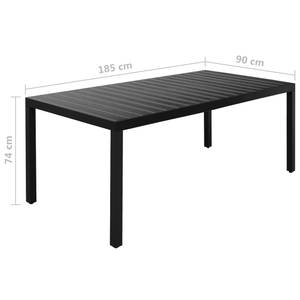 Garten Essgruppe (9-teilig) 3070627 Schwarz - Metall - 90 x 74 x 185 cm