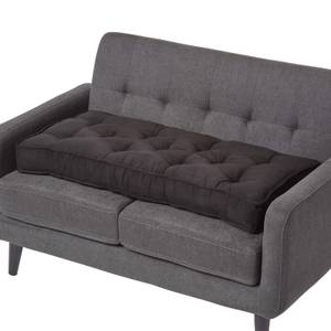 Sofa Auflage mit Veloursbezug Schwarz