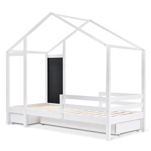 Lit enfant Thalassas Ⅴ Blanc - Bois manufacturé - Métal - Bois massif - Bois/Imitation - 96 x 177 x 208 cm