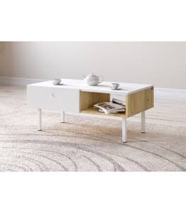 Table Basse Tulia Blanc - Bois manufacturé - 52 x 38 x 90 cm