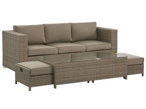 Lounge Set BELLUNO 4-tlg Braun - Silber