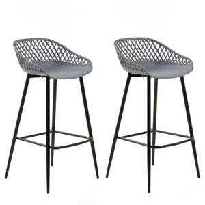 Tabourets de bar IREK (Lot de 2) Anthracite