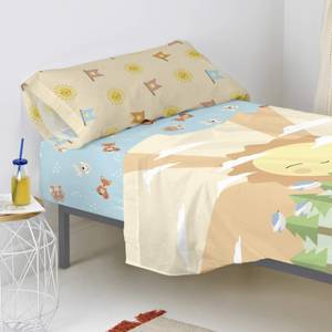 Camping Spannbetttuch Textil - 4 x 90 x 200 cm