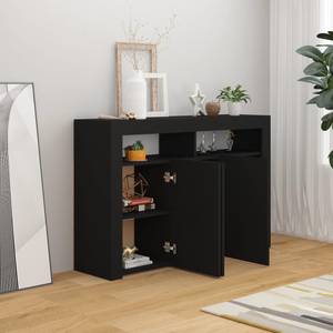 Sideboard F16546 Schwarz - Holzwerkstoff - 116 x 75 x 30 cm