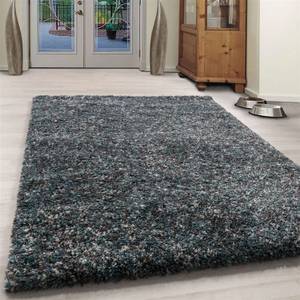 Hochflor Teppich - Elio - rechteckig Blau - Kunststoff - 120 x 3 x 170 cm