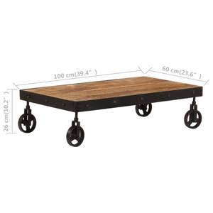 Couchtisch 246696 Braun - Metall - Massivholz - Holzart/Dekor - 60 x 26 x 100 cm