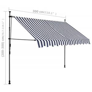 Auvent rétractable 3000948-2 Largeur : 300 cm