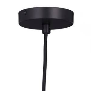 Lampe à suspension vintage noire Noir - Métal - Textile - 30 x 140 x 30 cm