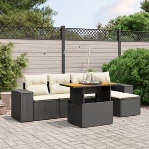 Gartensitzgruppe K3559(6-tlg) Schwarz - Massivholz - 69 x 62 x 55 cm