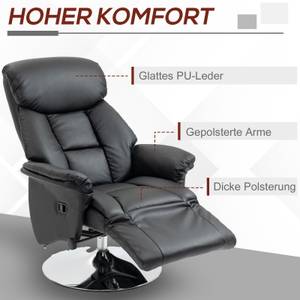 Recliner 839-848V80BK Schwarz - Kunstleder - 80 x 109 x 78 cm