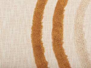 Couverture MATHURA Beige - Orange - Fibres naturelles - 130 x 1 x 180 cm