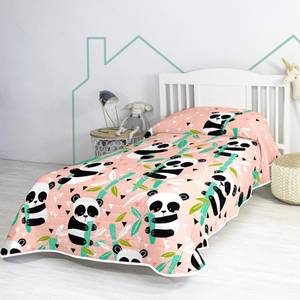 PANDA GARDEN PINK TAGESDECKE Pink - Textil - 4 x 180 x 260 cm