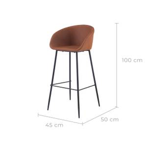 Tabouret de bar Kalba (Lot de 2) Marron foncé