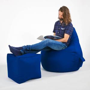 Sitzsack-Hocker Pouf "Cube" 40x40x40cm Blau