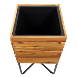 Pflanzkasten L25 (2er-Set) Braun - Metall - Holzart/Dekor - Holz teilmassiv - 62 x 60 x 22 cm