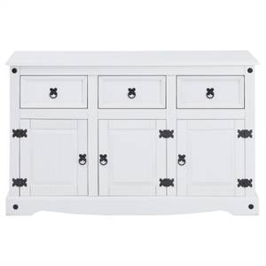 Buffet RURAL Blanc - Bois massif - 125 x 76 x 40 cm