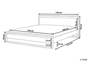 Doppelbett GIULIA Eiche Dunkel - Breite: 145 cm