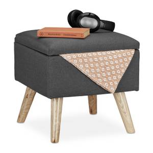 Tabouret avec espace de rangement Gris