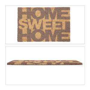 Paillasson coco «Home Sweet Home» Marron - Fibres naturelles - Matière plastique - 60 x 2 x 40 cm
