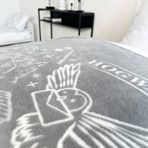 Decke Harry Potter Grau - Weiß - Textil - 150 x 200 x 1 cm
