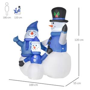 Weihnachtsdeko Schneemann 844-169 Weiß - Textil - 55 x 120 x 100 cm