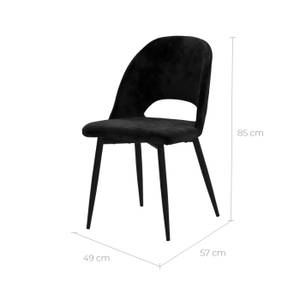 Chaise Pénélope (Lot de 2) Noir