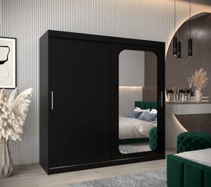 Armoire à portes coulissantes promo t2 Noir - Largeur : 200 cm - 2 porte