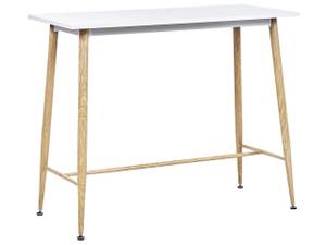 Table de salle à manger CHAVES Marron - Blanc - Bois manufacturé - 50 x 90 x 110 cm