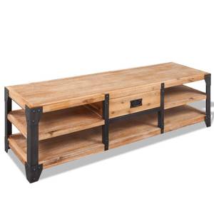 TV-Ständer 243913 Braun - Metall - Massivholz - Holzart/Dekor - 40 x 45 x 140 cm