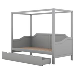 Kinderbett Oceanus Ⅳ Grau - Holzwerkstoff - Metall - Massivholz - Holzart/Dekor - 96 x 168 x 205 cm