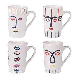 Coffret de 4 mugs Awa Blanc - Porcelaine