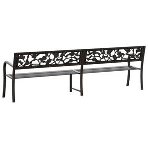 Gartenbank 3005095-2 Schwarz - Metall - Kunststoff - 246 x 77 x 246 cm