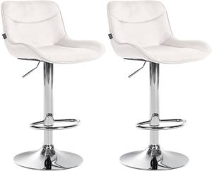 Barhocker Vonore 2er Set Creme - Silber