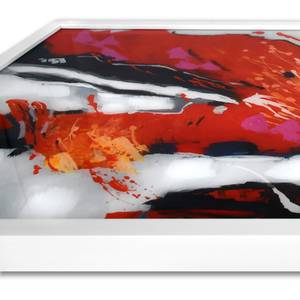 Auf Plexiglas gemalt Abstrakt Rot - Kunststoff - 124 x 64 x 4 cm