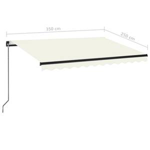 Auvent rétractable 3007204-1 Blanc crème - 250 x 1 x 350 cm