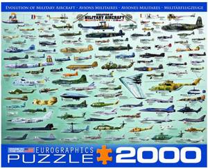 Puzzle Evolution von Kriegsflugzeugen Blau - Papier - 68 x 1 x 97 cm