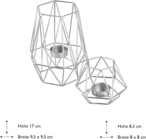 VINTAGE MIX Kerzenhalter Set 2-tlg Silber
