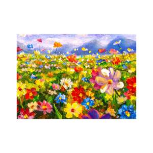 Puzzle Bunte Blumenwiese Papier - 24 x 5 x 34 cm