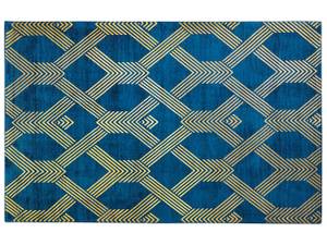 Teppich VEKSE Blau - Dunkelblau - Gold - 200 x 140 x 140 cm