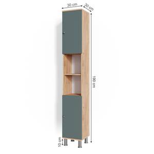 Badschrank Fynn 37225 Grau - Eiche Dekor