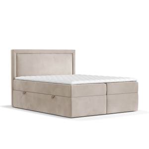 Premium Boxspringbett Jodan Magic Velvet Cremeweiß - Breite: 162 cm