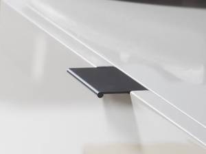 Graues Sideboard schwarzen Stahlbeinen Schwarz - Grau - Holzwerkstoff - 180 x 90 x 45 cm