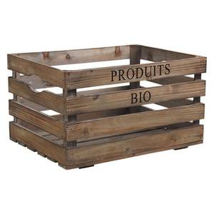 Caisse en bois Produits bio Bois massif - 40 x 22 x 30 cm