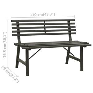 Banc de jardin 3008417 Noir - Métal - 110 x 76 x 59 cm