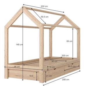 Kinderbett Wiki mit Schubladen Holz