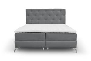 Boxspringbett Lilotte Grau - Breite: 200 cm