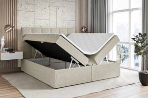 Boxspringbett MARCE Beige - Breite: 180 cm - H4