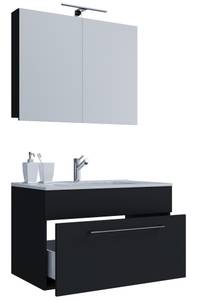 Table de toilette Badinos Noir - Noir brillant - Largeur : 60 cm
