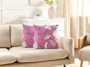 Kissen 2er Set MALVA Pink - Weiß - Textil - 45 x 15 x 45 cm