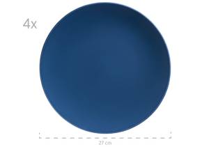 Kombiservice Ossia Basic (16-tlg) Blau - Keramik - 27 x 1 x 27 cm